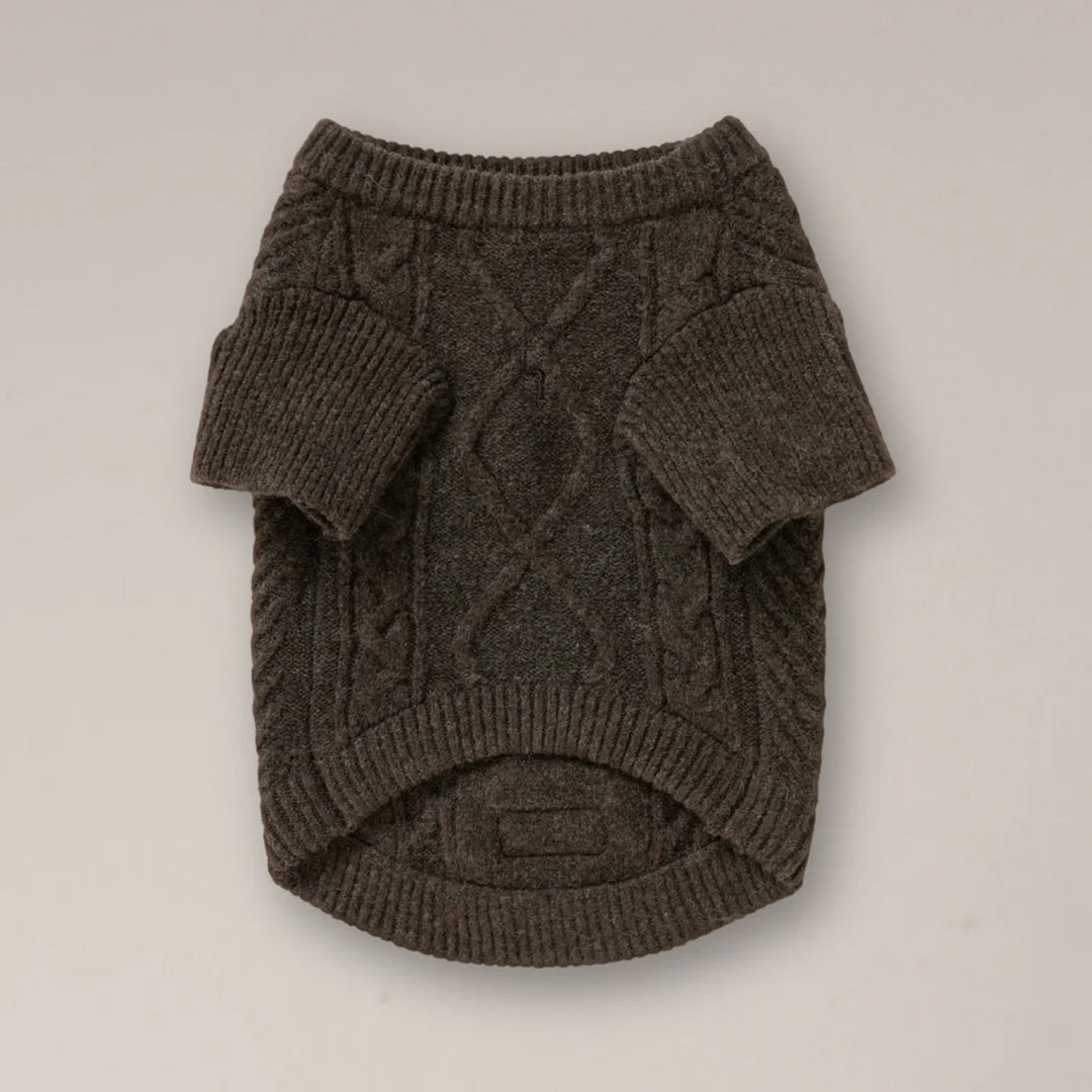 By Teddy Cable Dog Crewneck