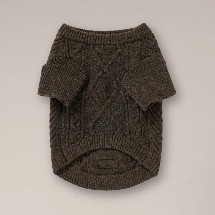 By Teddy Cable Dog Crewneck