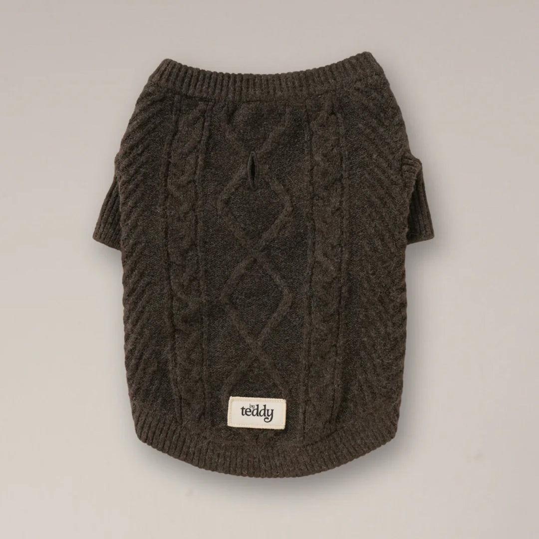 By Teddy Cable Dog Crewneck