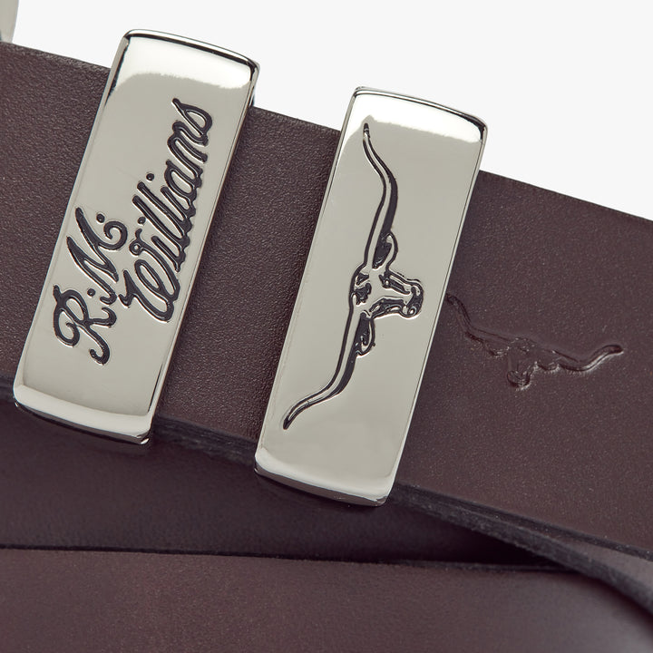 R M Williams Mens Slim Drover Belt