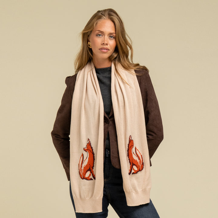 Waring Brooke Ladies Fox Chunky Scarf