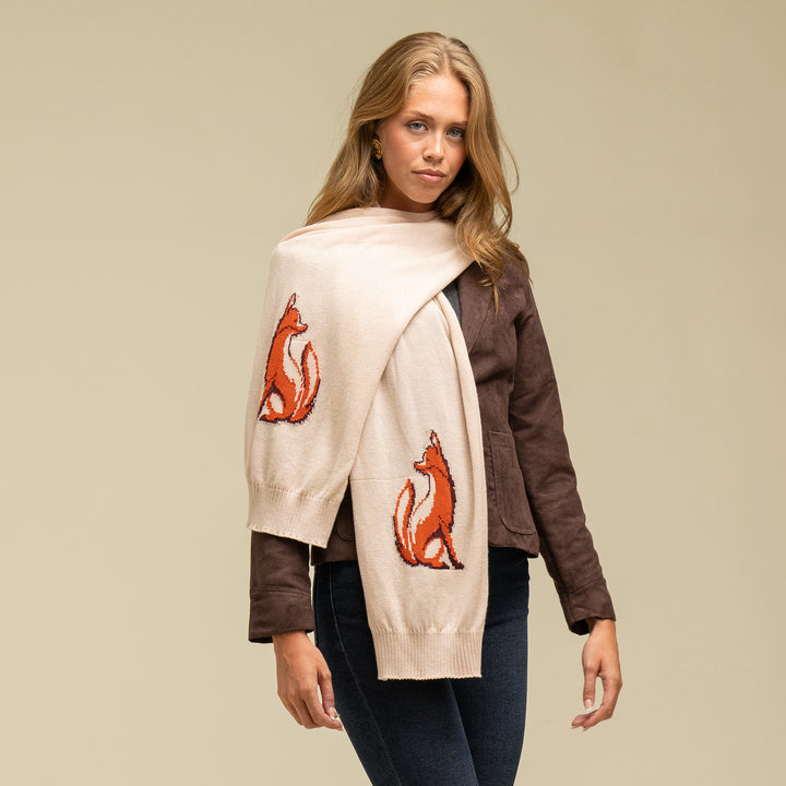 Waring Brooke Ladies Fox Chunky Scarf