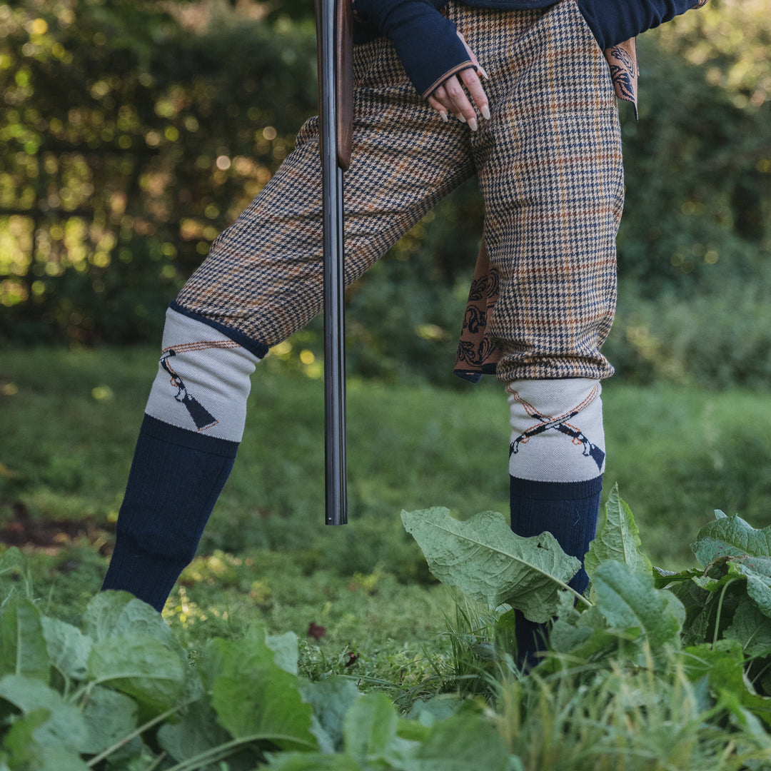 Waring Brooke Crossed Gun Socks