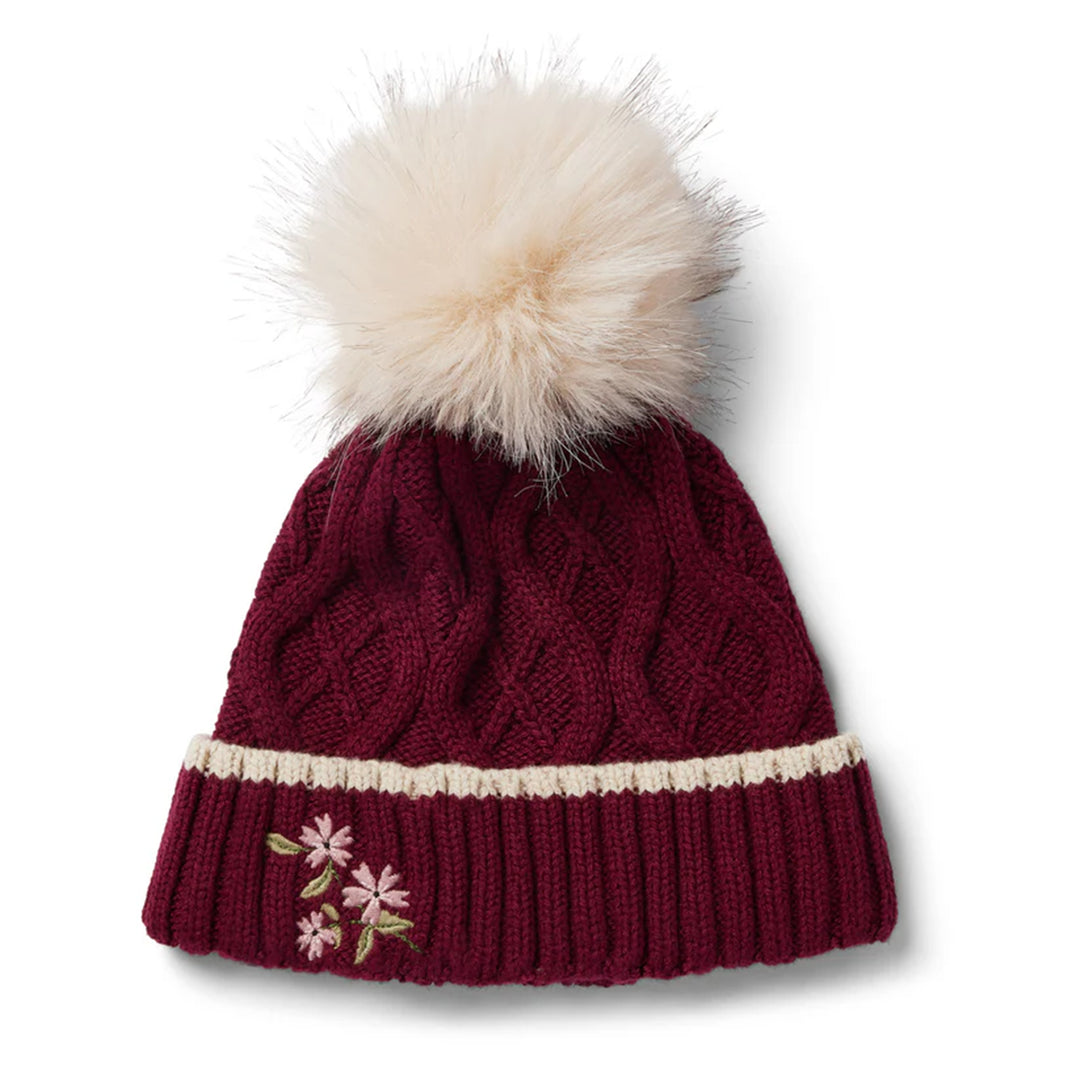 Eleanor Charles The Horseshoe Floral Knit Hat