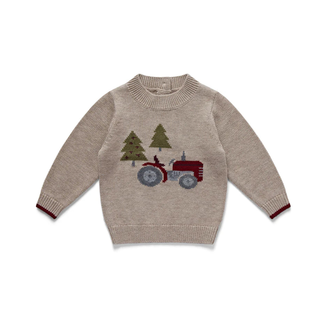 Eleanor Charles The Tractor Intarsia Jumper