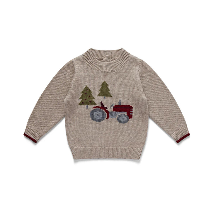 Eleanor Charles The Tractor Intarsia Jumper