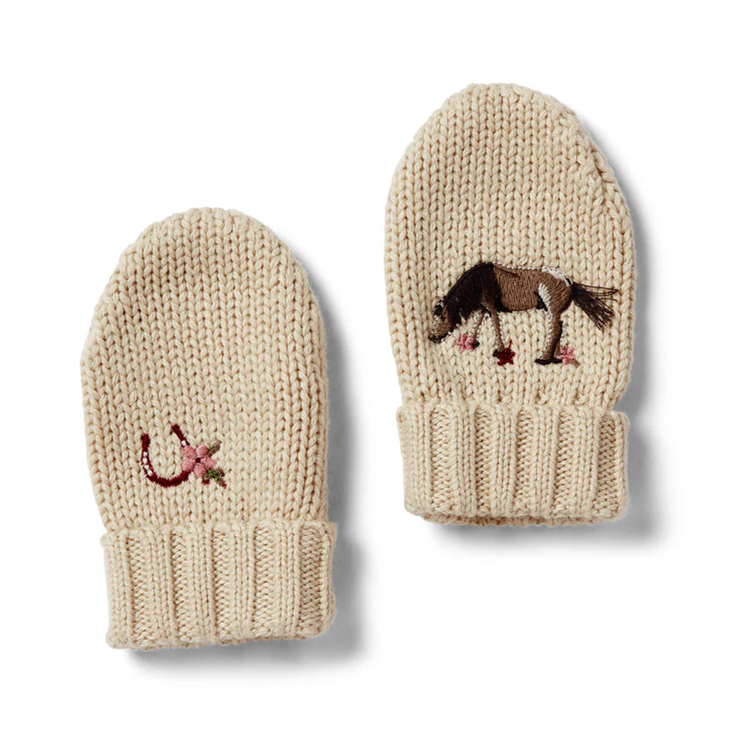 Eleanor Charles The Horseshoe Floral Knit Mittens