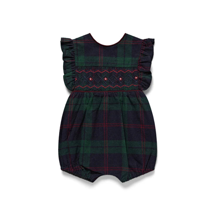 Eleanor Charles Tartan Smocked Romper
