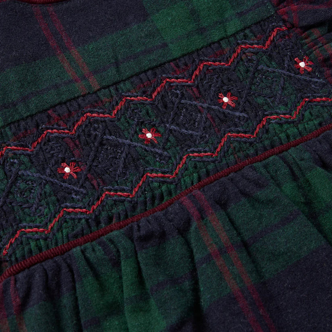 Eleanor Charles Tartan Smocked Romper