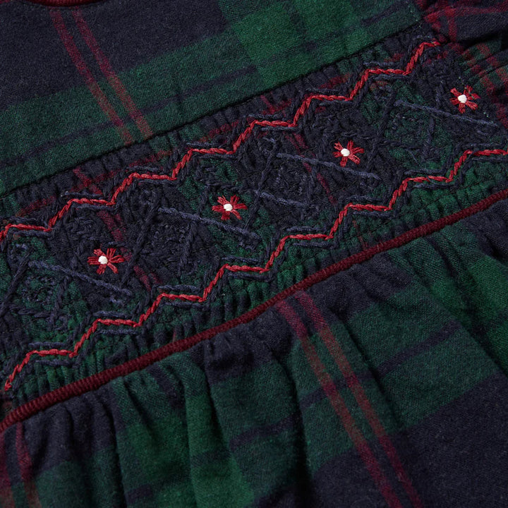 Eleanor Charles Tartan Smocked Romper