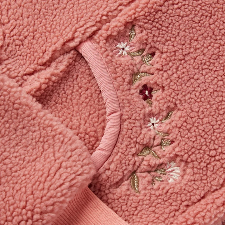 Eleanor Charles The Horseshoe Floral Sherpa Half Zip Jumper