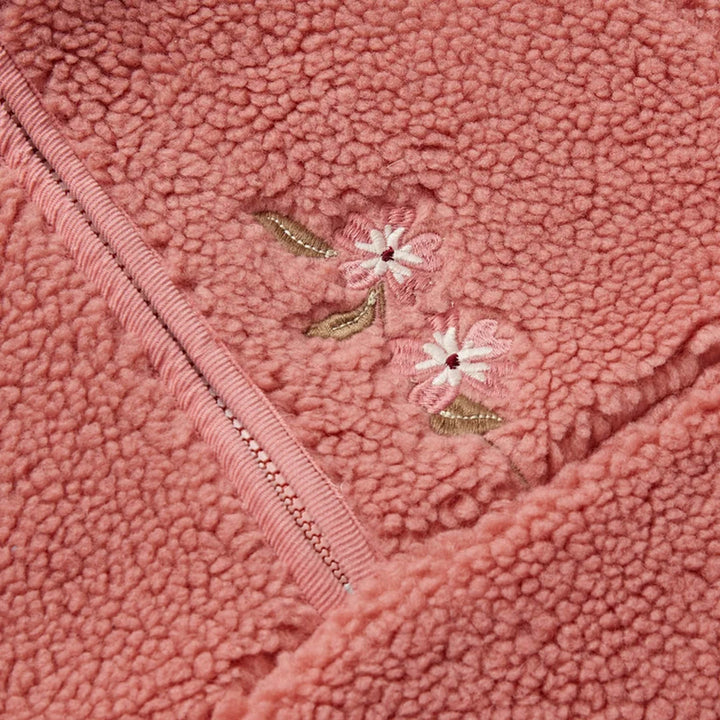 Eleanor Charles The Horseshoe Floral Sherpa Half Zip Jumper