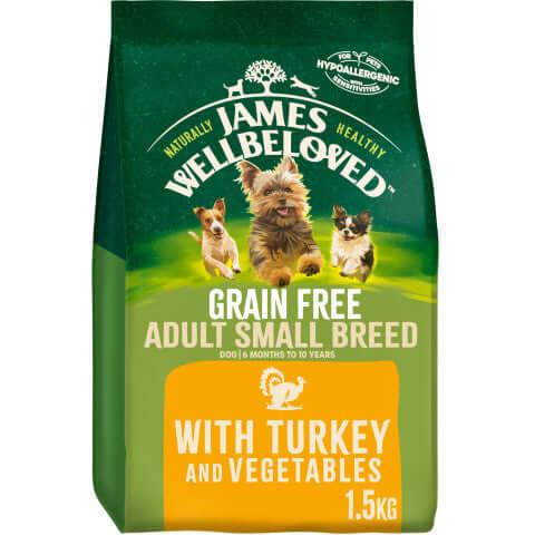 James Wellbeloved Grain Free Small Breed Adult Dog Food with Turkey & Vegetables