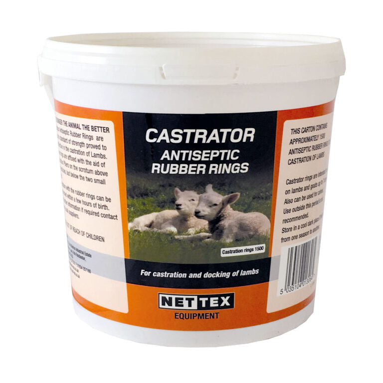 Nettex Castrator Antiseptic Rubber Rings