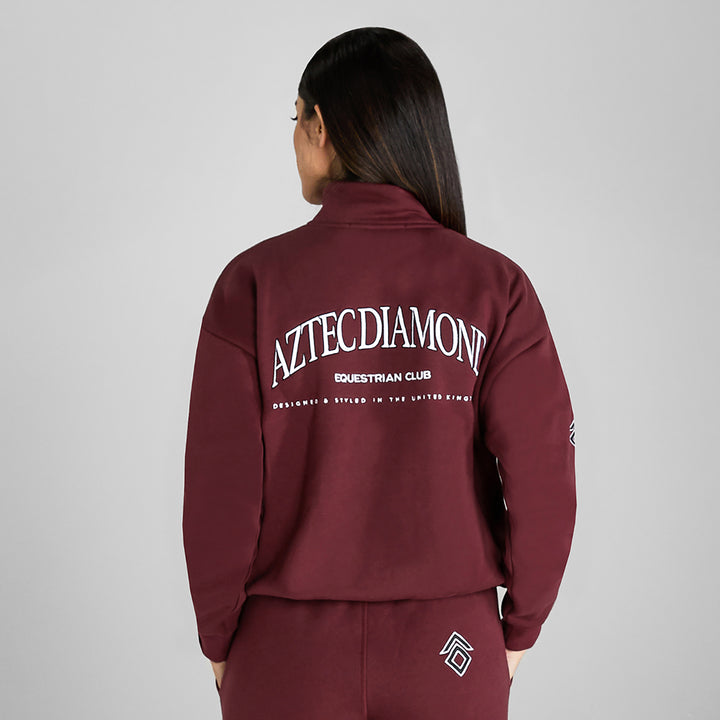 Aztec Diamond Ladies Equestrian Club Half Zip Sweater