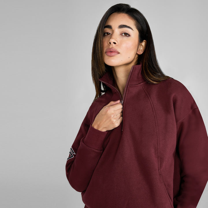 Aztec Diamond Ladies Equestrian Club Half Zip Sweater