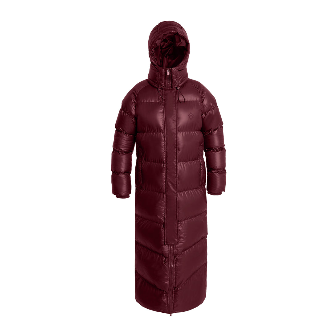 Aztec Diamond Ladies Heavy Quilted Long Puffer