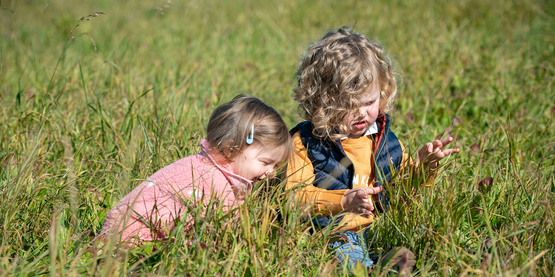 Children playing in the field