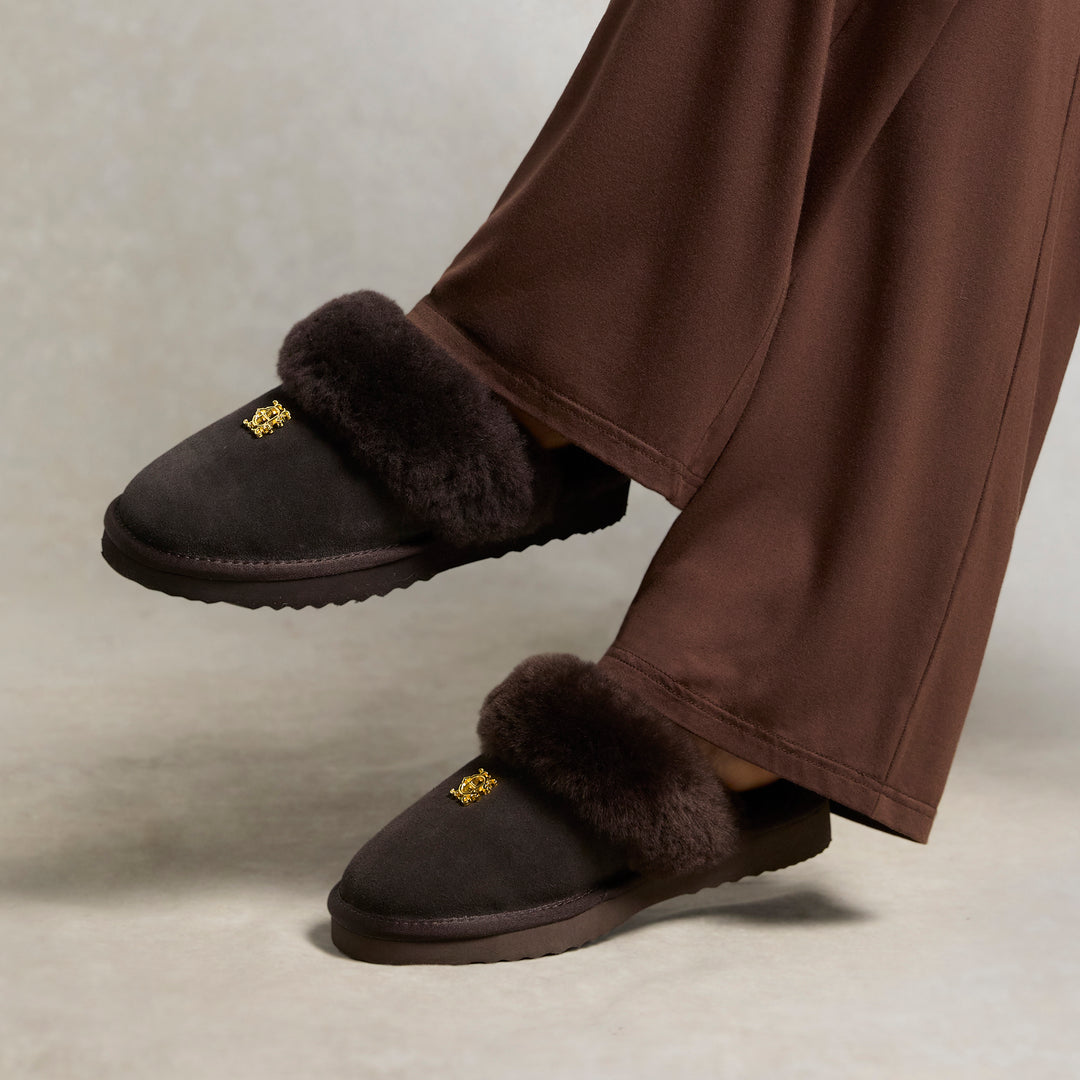Holland Cooper Ladies Classic Shearling Slipper