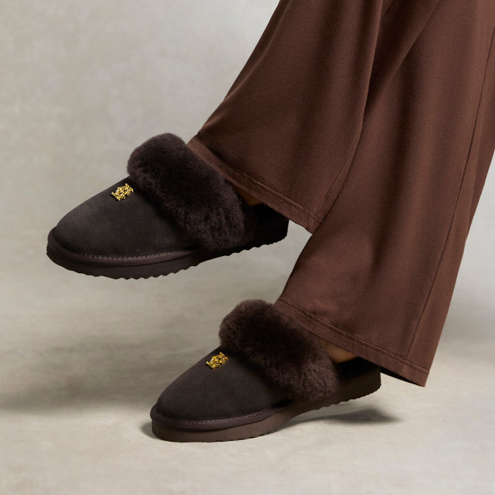 Holland Cooper Ladies Classic Shearling Slipper
