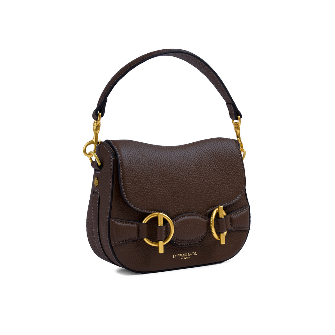 Fairfax & Favor Connie Top Handle Handbag - Mahogany Leather