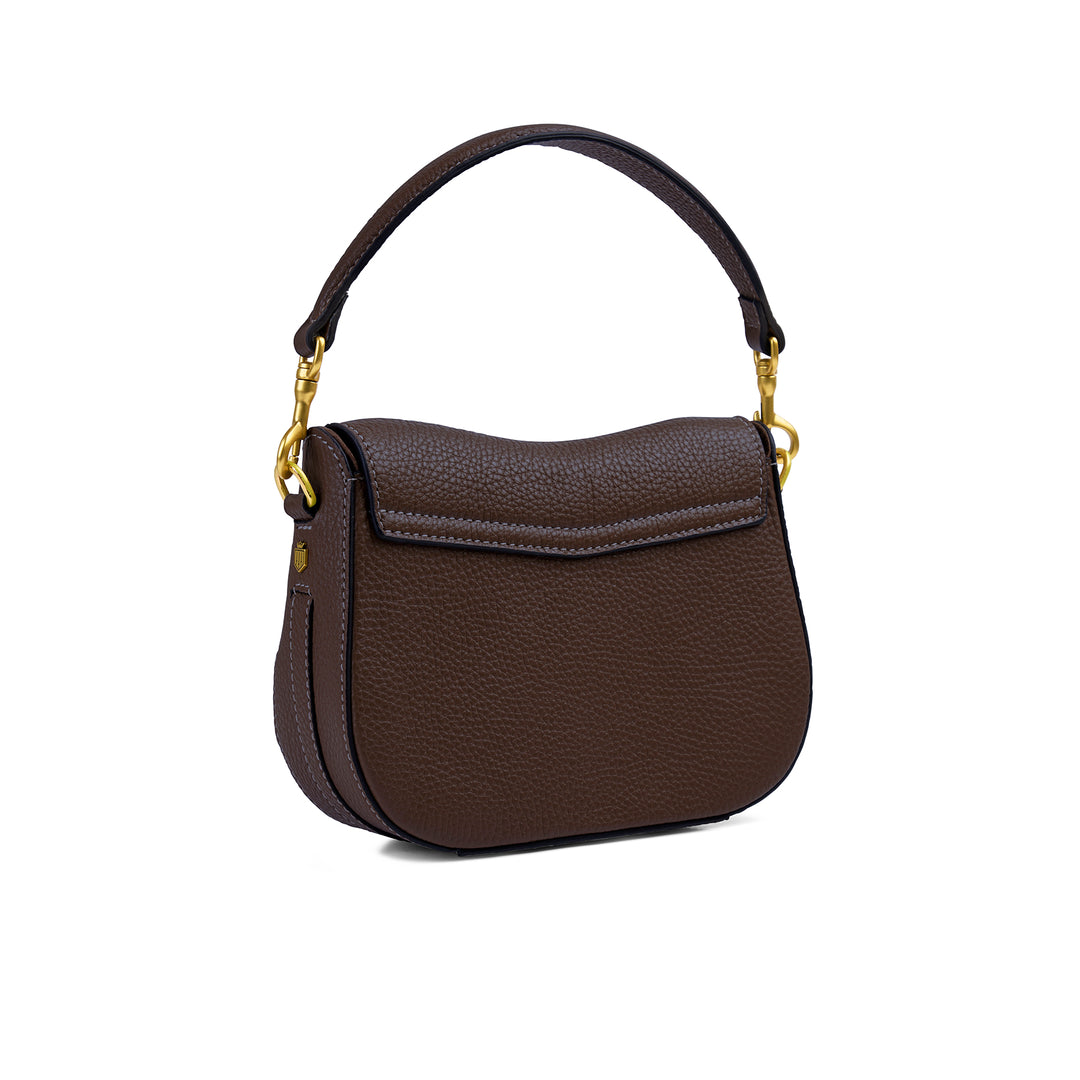 Fairfax & Favor Connie Top Handle Handbag - Mahogany Leather
