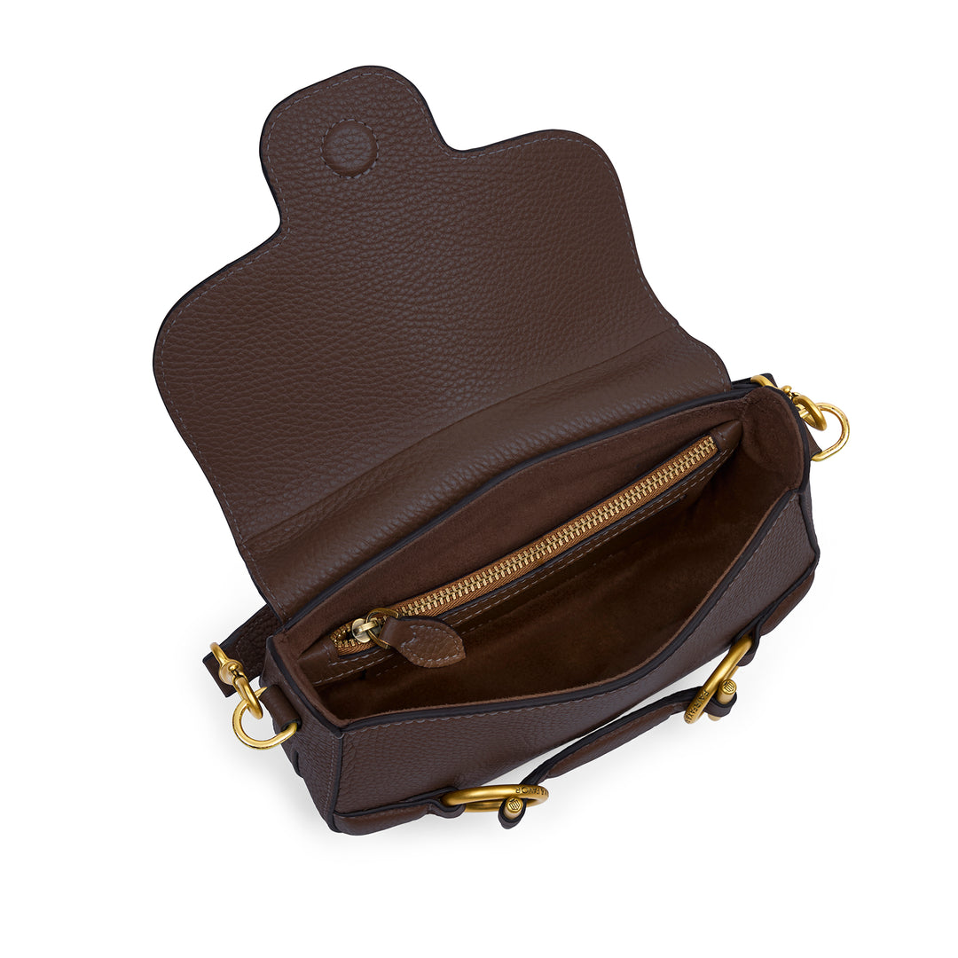 Fairfax & Favor Connie Top Handle Handbag - Mahogany Leather