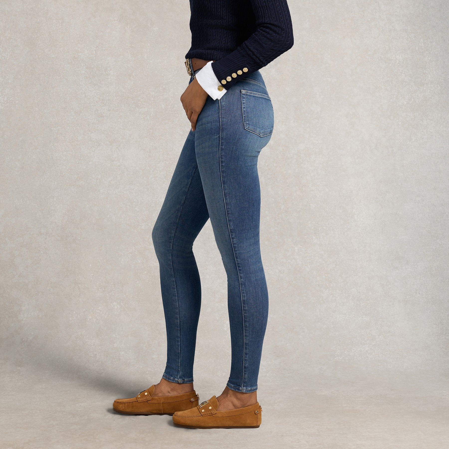 Holland Cooper Ladies Contour Skinny Jean Aged Indigo Millbry Hill