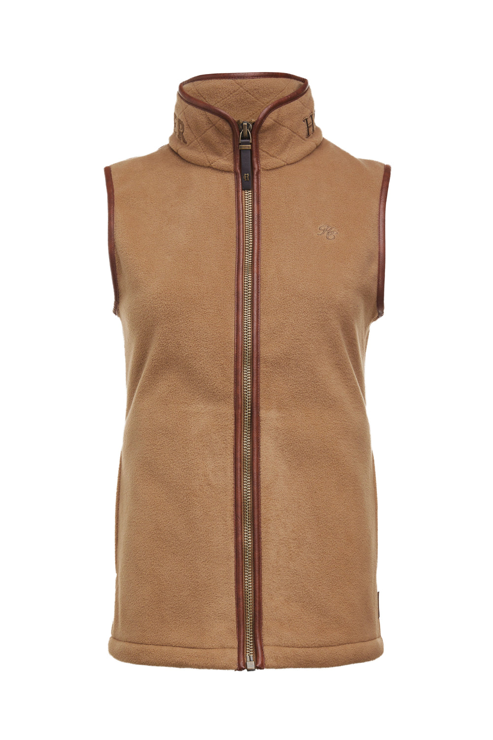 Holland Cooper Ladies Country Fleece GiletThe Holland Cooper Ladies Country Fleece Gilet in Light Brown#Light Brown