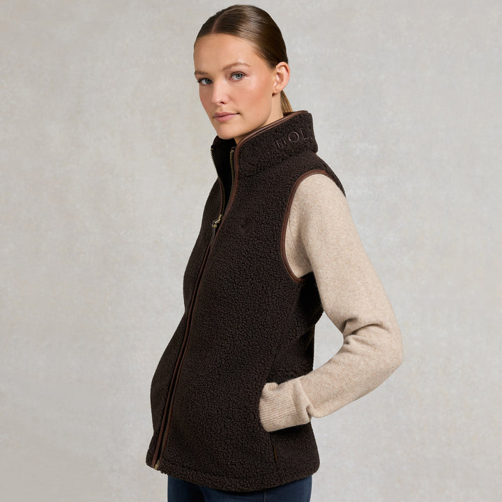 Holland Cooper Ladies Country Borg Fleece Gilet