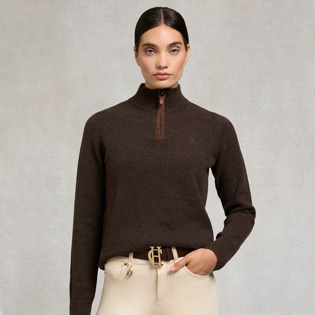 Holland Cooper Ladies Country Quarter Zip Knit