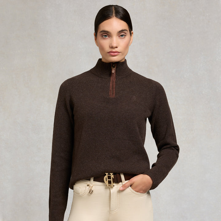 Holland Cooper Ladies Country Quarter Zip Knit