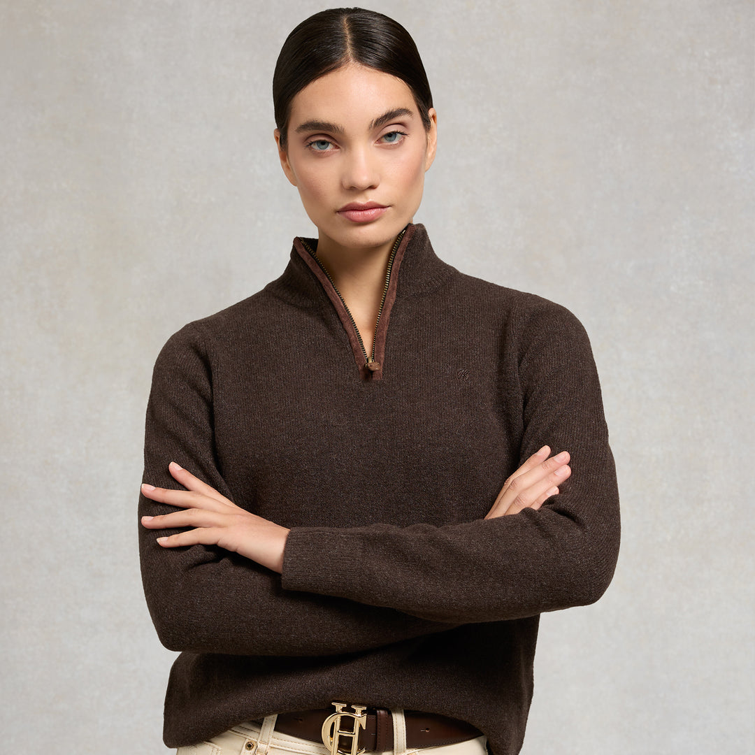 Holland Cooper Ladies Country Quarter Zip Knit