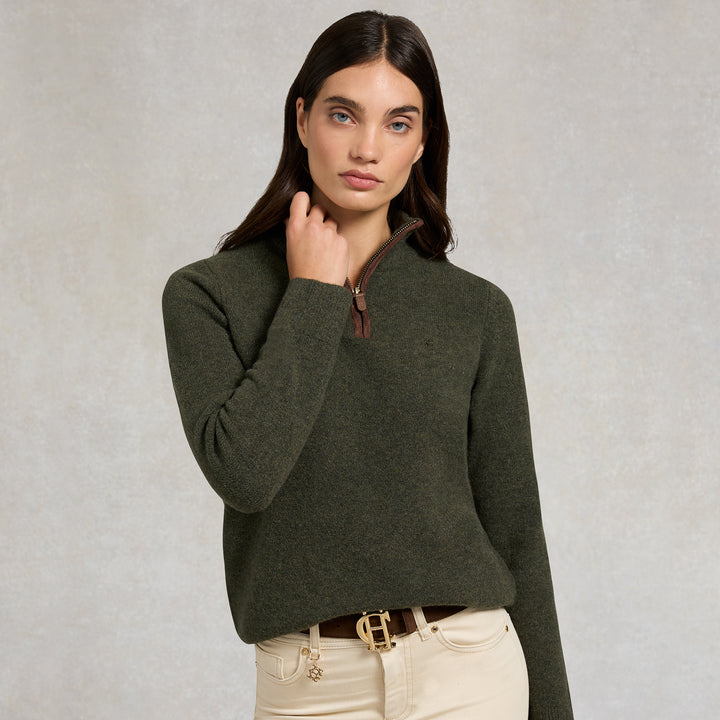 Holland Cooper Ladies Country Quarter Zip Knit