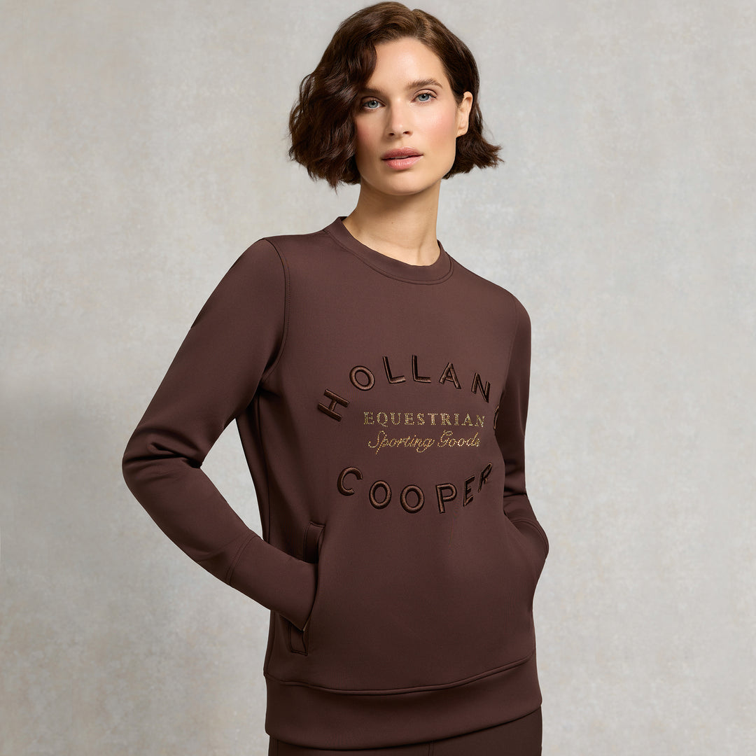 Holland Cooper Ladies Crystal Crew Neck Sweat