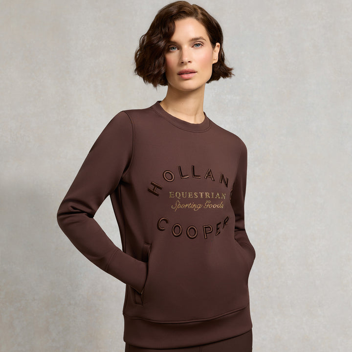 Holland Cooper Ladies Crystal Crew Neck Sweat