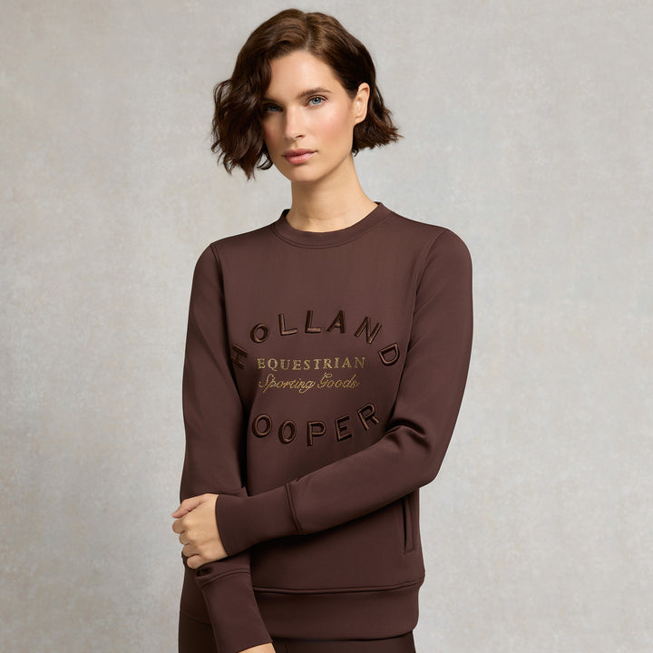 Holland Cooper Ladies Crystal Crew Neck Sweat