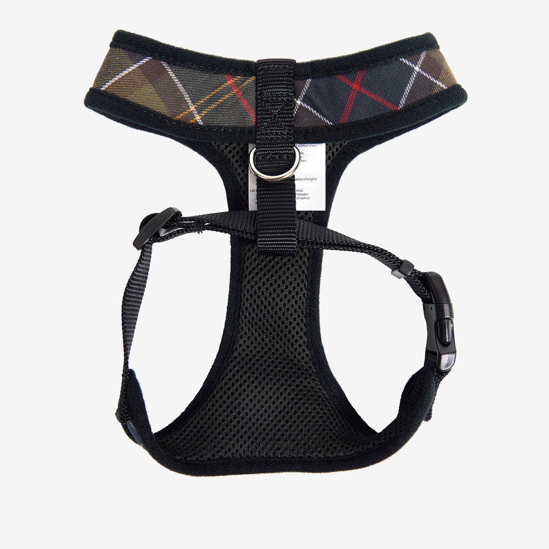 Barbour Tartan Dog Harness#Olive Check