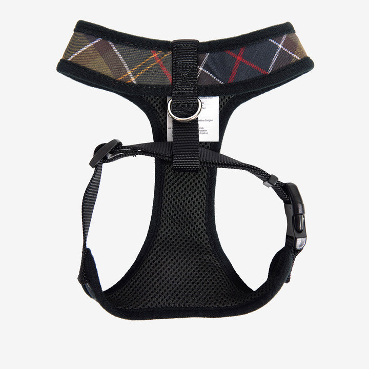 Barbour Tartan Dog Harness#Olive Check