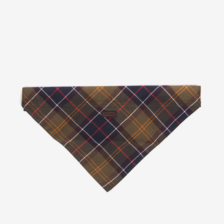 Barbour Tartan Bandana for Dogs#Green Check