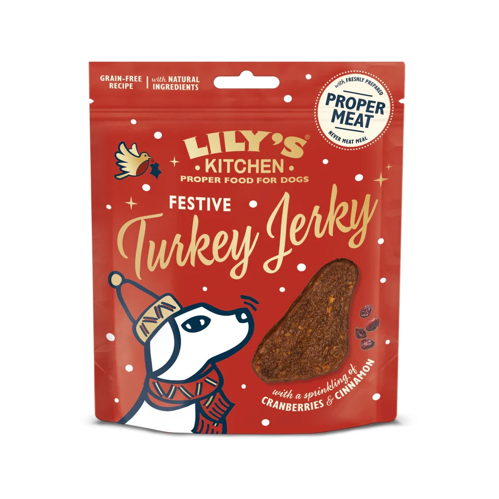 Lily's Kitchen Xmas Dog Festive Turkey Jerky Treats