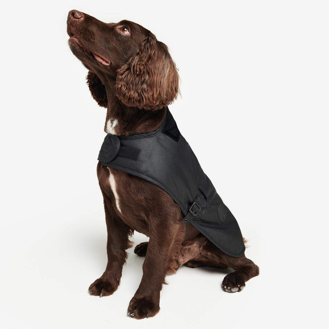 Barbour Waxed Cotton Dog Coat#Black