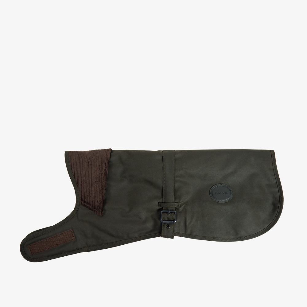 Barbour Waxed Cotton Dog Coat#Green