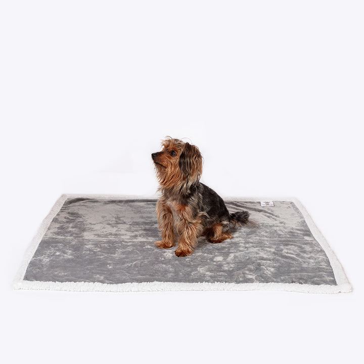 Danish Design Essentials Fur Blanket Fur Silver
