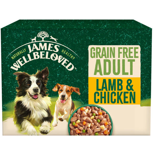 James Wellbeloved Adult Dog Pouches with Lamb & Chicken