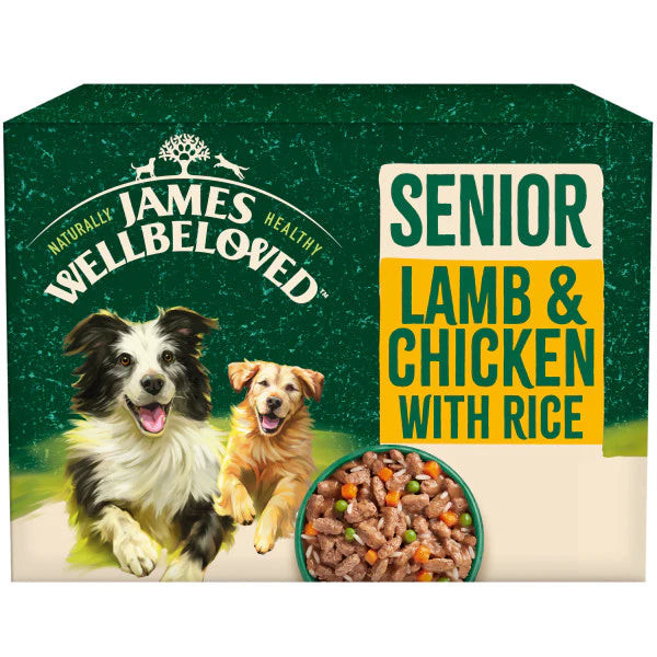 James Wellbeloved Senior Dog Pouches with Lamb & Chicken