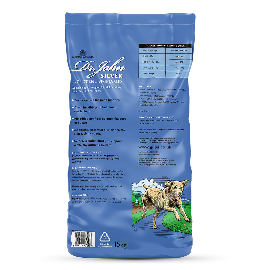 Dr John Silver Adult Dog Food with Chicken & Vegetables
