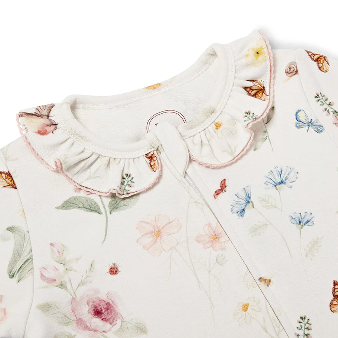Eleanor Charles Baby The English Garden Print Frill Zip Romper