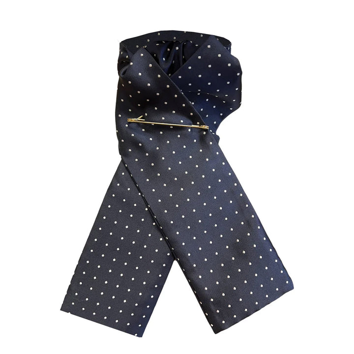 Equetech Riding Stock Pin Spot - Navy/White