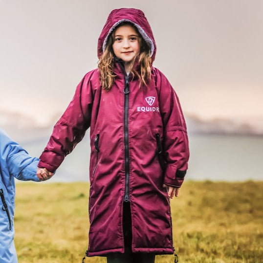 Equidry Childrens All Rounder Original Waterproof Riding Coat#Purple